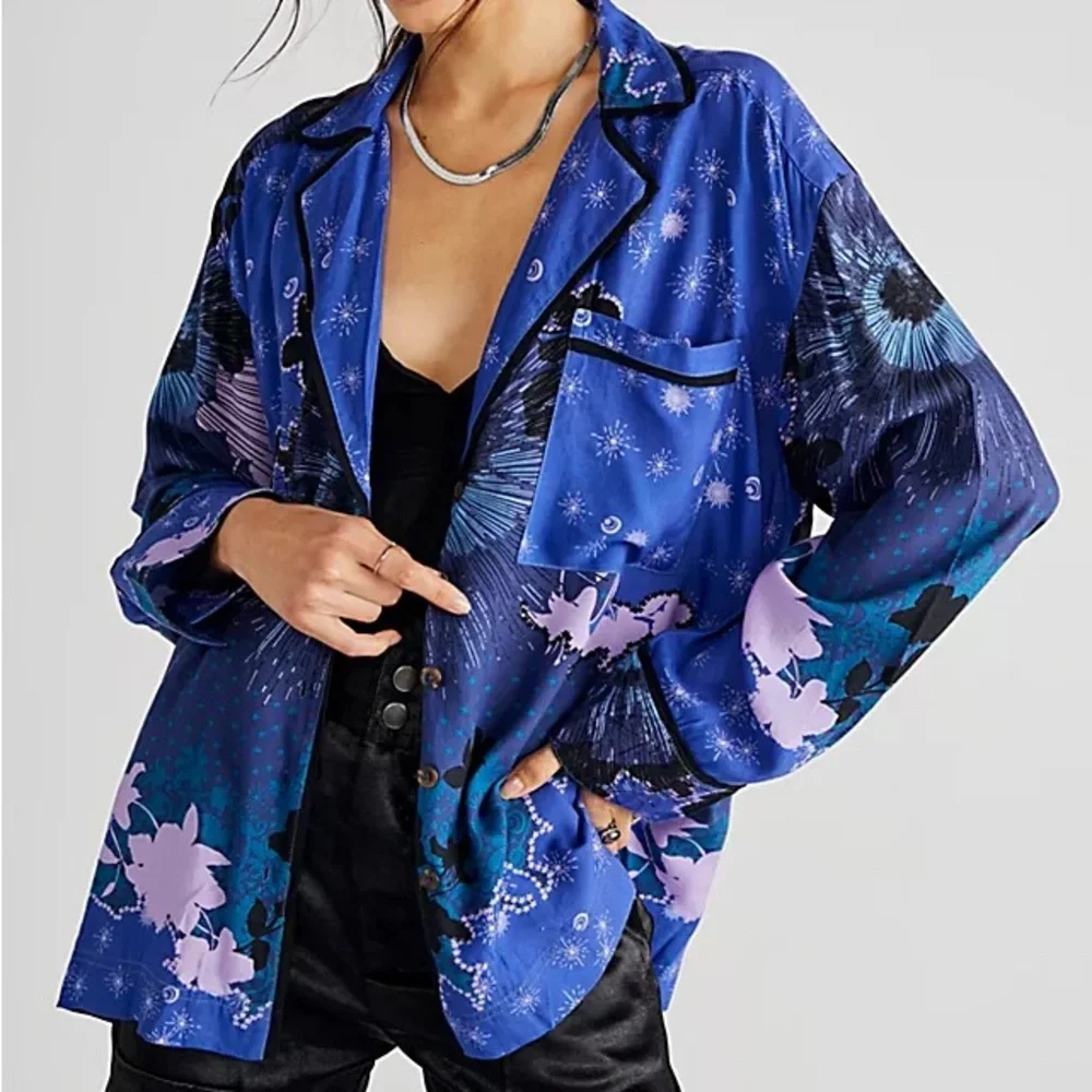 Free People/ We The Free/ Living Good Vibrations Buttondown | Size XS